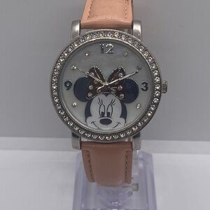 Disney Women's Minnie Mouse Watch - Pink and Silver
